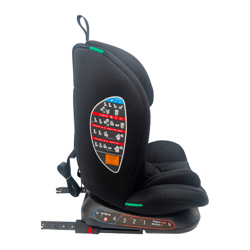 OG801A ECE R129 le haghaidh grúpa leanbh inchomhshóite 40-150cm 0 1 2 3 Srianadh suíochán cairr le isofix