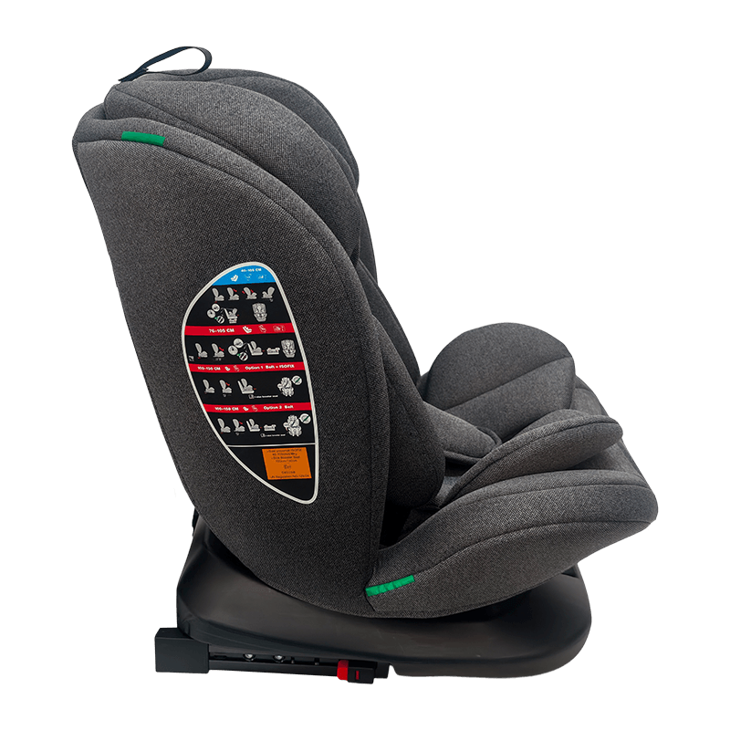 OG801A ECE R129 le haghaidh grúpa leanbh inchomhshóite 40-150cm 0 1 2 3 Srianadh suíochán cairr le isofix