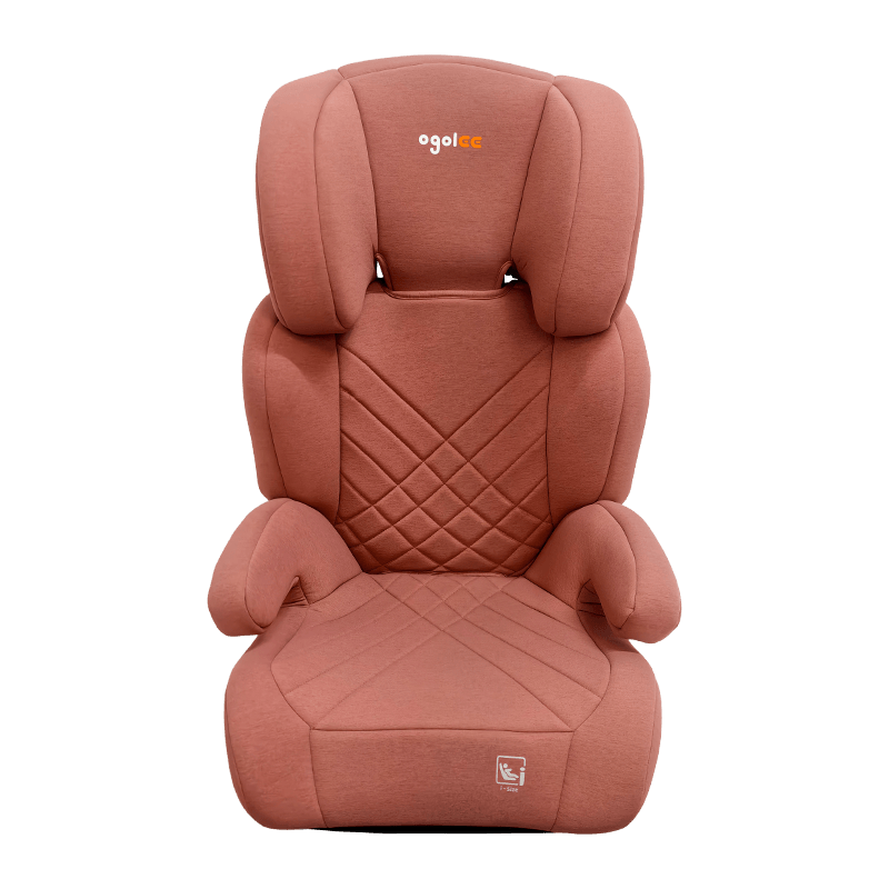 OG301 le suíochán cairr isofix, Grúpa 2 3 Suíochán cairr, teanndáileog foldable, bándearg le cabhradh