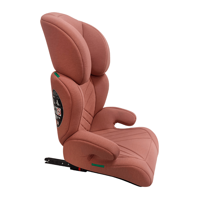 OG301 le suíochán cairr isofix, Grúpa 2 3 Suíochán cairr, teanndáileog foldable, bándearg le cabhradh